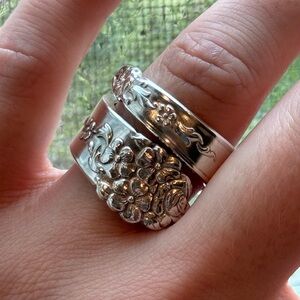 Silver plated vintage ring